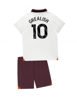 Billige Manchester City Jack Grealish #10 Bortedraktsett Barn 2023-24 Kortermet (+ Korte bukser)